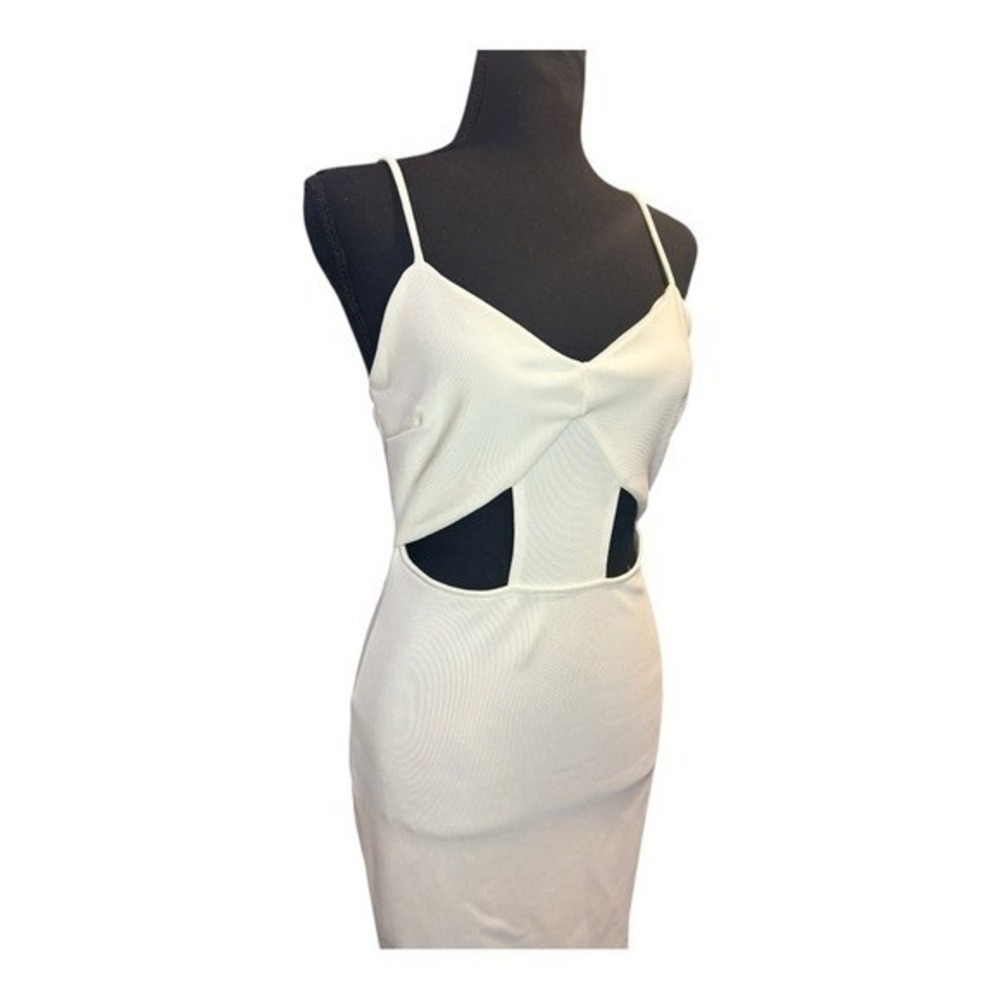 Symphony White Cutout Bodycon Mini Dress Spaghetti Strap Size Small
